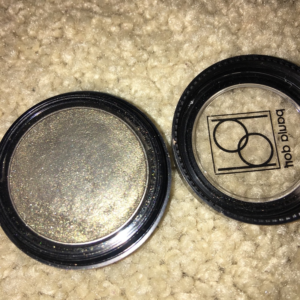 Black as night with shimmer eyeshadow